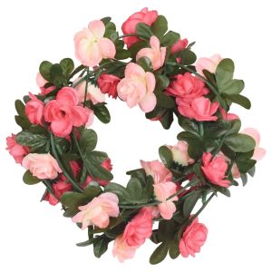 vidaXL guirnaldas de flores artificiales 6 uds rosa 240 cm