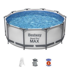 Piscina desmontable tubular Bestway steel pro max 305x100 cm con escalera 7