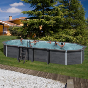 piscina gre ovalada kpcov66 de composite 6.64mtsX3.86mtsX1.24mts de alto
