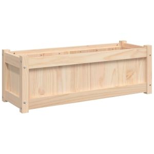 vidaXL jardinera de madera maciza de pino 90x31x31 cm