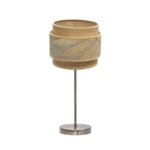 Sobremesa pequeña 1xe14 cuero camel 44x18x18cm samoa