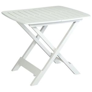 Mesa plegable tevere 79x72 cm blanca progarden