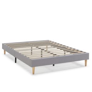 Base tapizada aura 150x190 cm  gris claro
