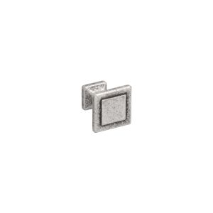 Pomo para muebles en zamac diámetro 24 x 24 plata brillante lote de 25
