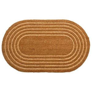 Felpudo de fibra prensado marron 75x45