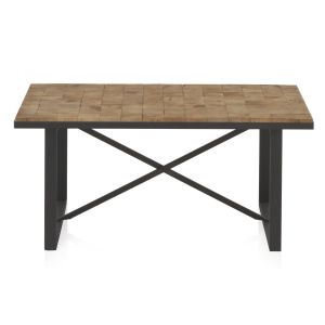 Mesa de centro de madera con bloques, 100x57x46cm