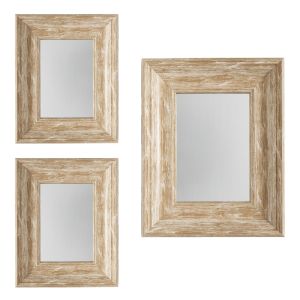 Dekoarte - set de 3 espejos decorativos con marco vintage shabby chic