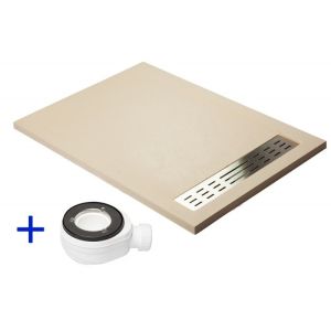Plato de ducha premium crema ral 9001  80x170