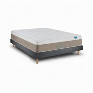 Leafsleep conjunto sommier cloud cotton + base milano 200x200 58 cm