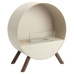Venere - chimenea de bioetanol 60x72x30 cm patas de madera topo
