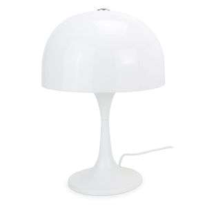 Lámpara de mesa "medusa", 3 luces, base blanca, vidrio blanco g9