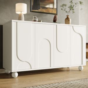 Aparador para salón comedor con almacenaje blanco 71x120x35cm