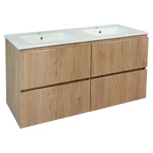 Mueble alto trendy 4 cajones - 120cm - acabado madera - lavabo