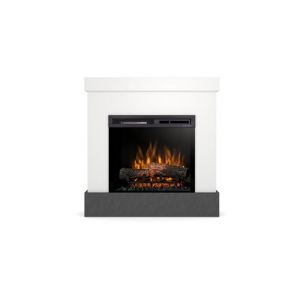 Diro - chimenea eléctrica LED independiente - blanco/pizarra 23'