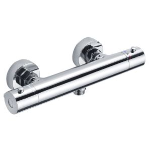 Kibath grifo de ducha (solo grifo) termostático par cromo brillo de latón
