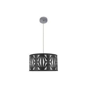 CoLGante katerina 1xE27 cromo/madera negra regx40x40 cm