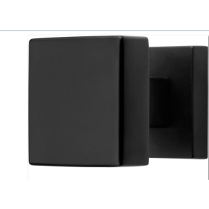 2 manilla roseta cuadrada, negro, para puerta interior sin llave.