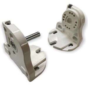 Juego soportes para toldos de fundición de aluminio blanco