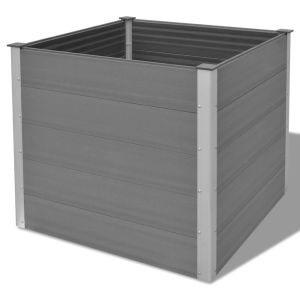 vidaXL arriate de wpc gris 100x100x91 cm