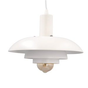 Lámpara coLGante de diámetro 29cm. Para bombilla E27. Color blanco