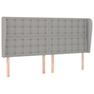 vidaXL cabecero con orejas de tela gris claro 183x23x118/128 cm