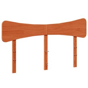 vidaXL cabecero de cama madera maciza de pino marrón cera 150 cm