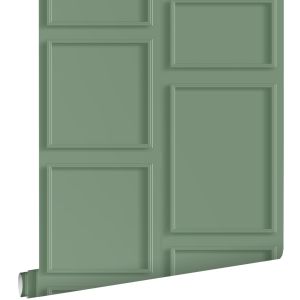 Estahome papel pintado paneles de pared verde grisáceo 50 x 900 cm