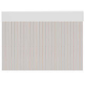 Cortina para puertas de PVC pastel transparente con marrón / 100 x 215