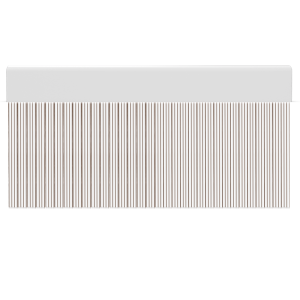 Cortina para puertas de PVC stripe transparente con marron / 120 x 220
