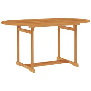 vidaXL mesa de jardín de madera maciza de teca 150x90x75 cm