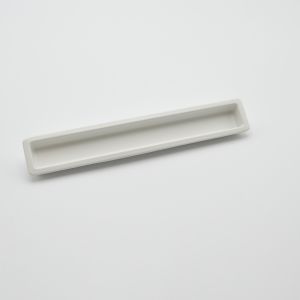 Tirador para mueble rectangular de zamac 240x25 mm blanco mate ral 9003