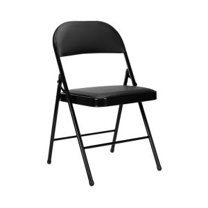 Silla plegable acolchada negra 7house