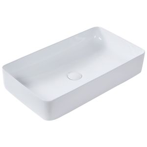 Lavabo sobre encimera ulua 61 x 35 cm cerámica blanco