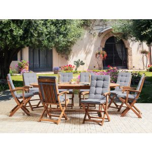 Conjunto de comedor gris claro maui premium