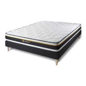 Pack colchón soft 140x190cm + somier multiláminas, espuma de alta densidad