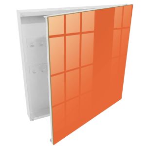 Armario de llaves 30x30x5 naranja fuerte, apertura derecha blanca