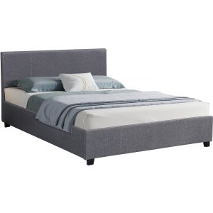 Cama en PVC "carla" - 180 x 200 gris