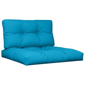 vidaXL cojines para sofá de palets 2 unidades tela azul claro