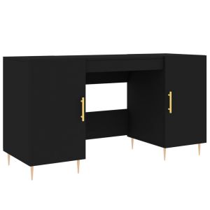 vidaXL escritorio madera de ingeniería negro 140x50x75 cm