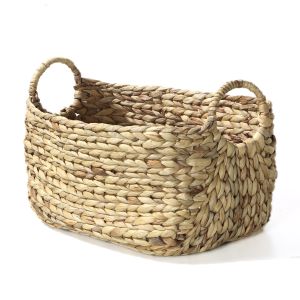 Calicosy - cesta de jacinto de agua con asas - 46 x 27 x 27 cm