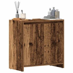 Armario para lavabo de baño madera ingeniería envejecida esb6740