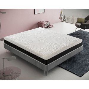 Colchón 90x200 muelles viscoelástico alto 20 cm ortopédico funda extraìble