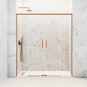 Mampara twenty spazio 2f+2c - 170 cm - transparente cobre