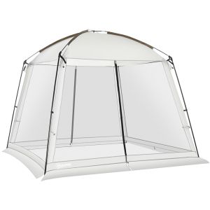 Carpa con mosquitera poliéster, pe, fibra de vidrio color blanco