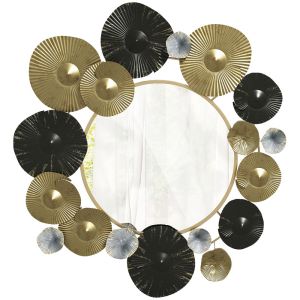 Espejo decorativo pared 84x4x84 cm metal bicolor Homcom, hogar - decoración