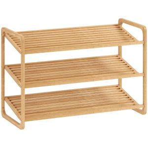 Zapatero 76x33x50.8 cm bambú color marrón Homcom