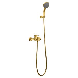 Kit baño / ducha monomando roma oro cepillado [ imex® ]