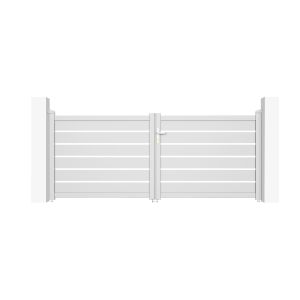 Puerta batiente de aluminio 3m vogel 300b120 blanco