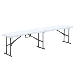 Oviala - banco plegable de resina de 180 cm