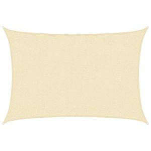 vidaXL toldo de vela crema hdpe 160 g/m² 2x3 m